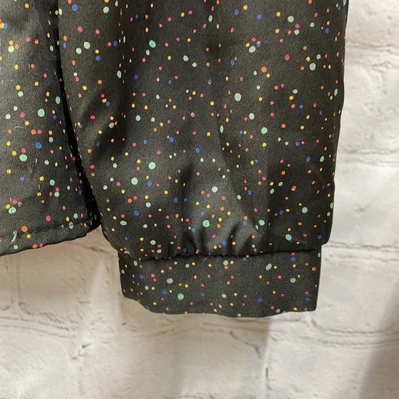 Levi Strauss & Co. vintage puff sleeve cuff multi colored dots blou… - Picture 3 of 6